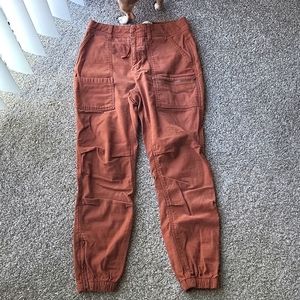 Orange REI cotton joggers